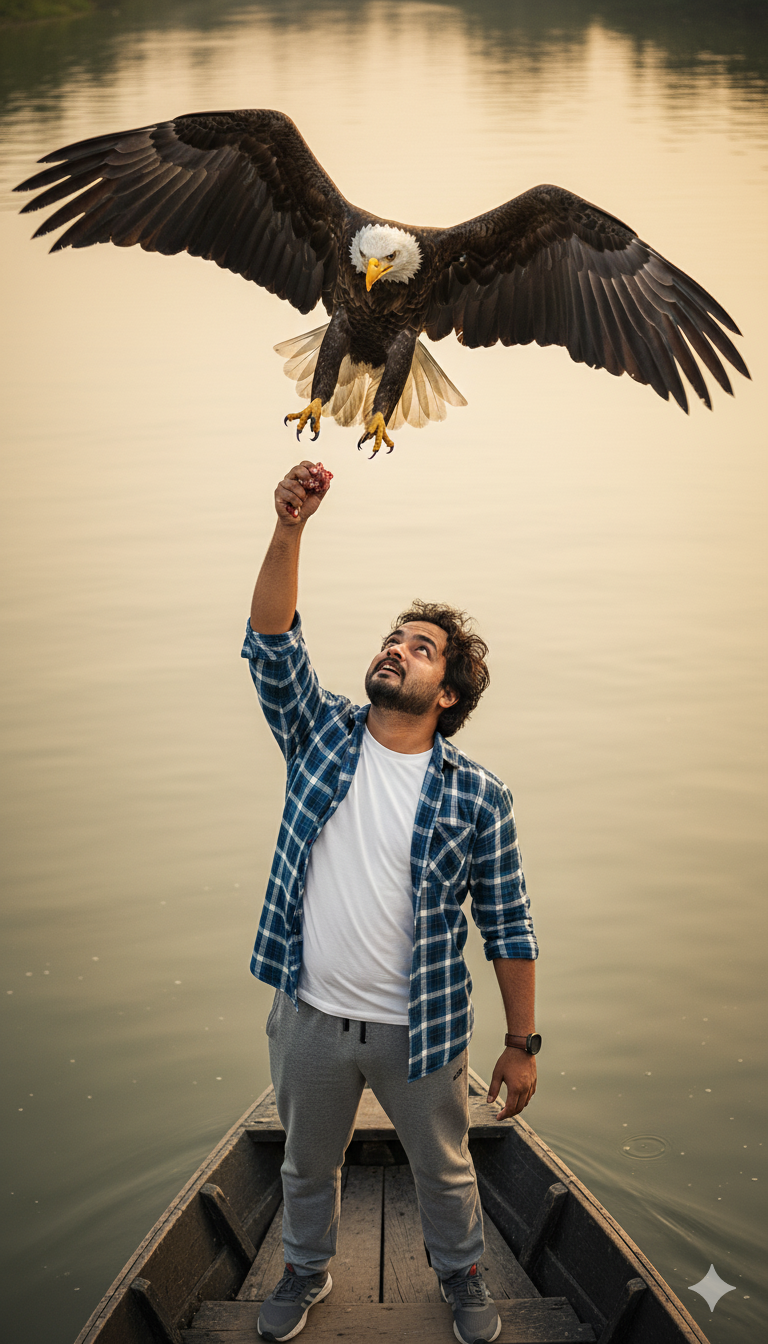 The Man With Eagle 🦅