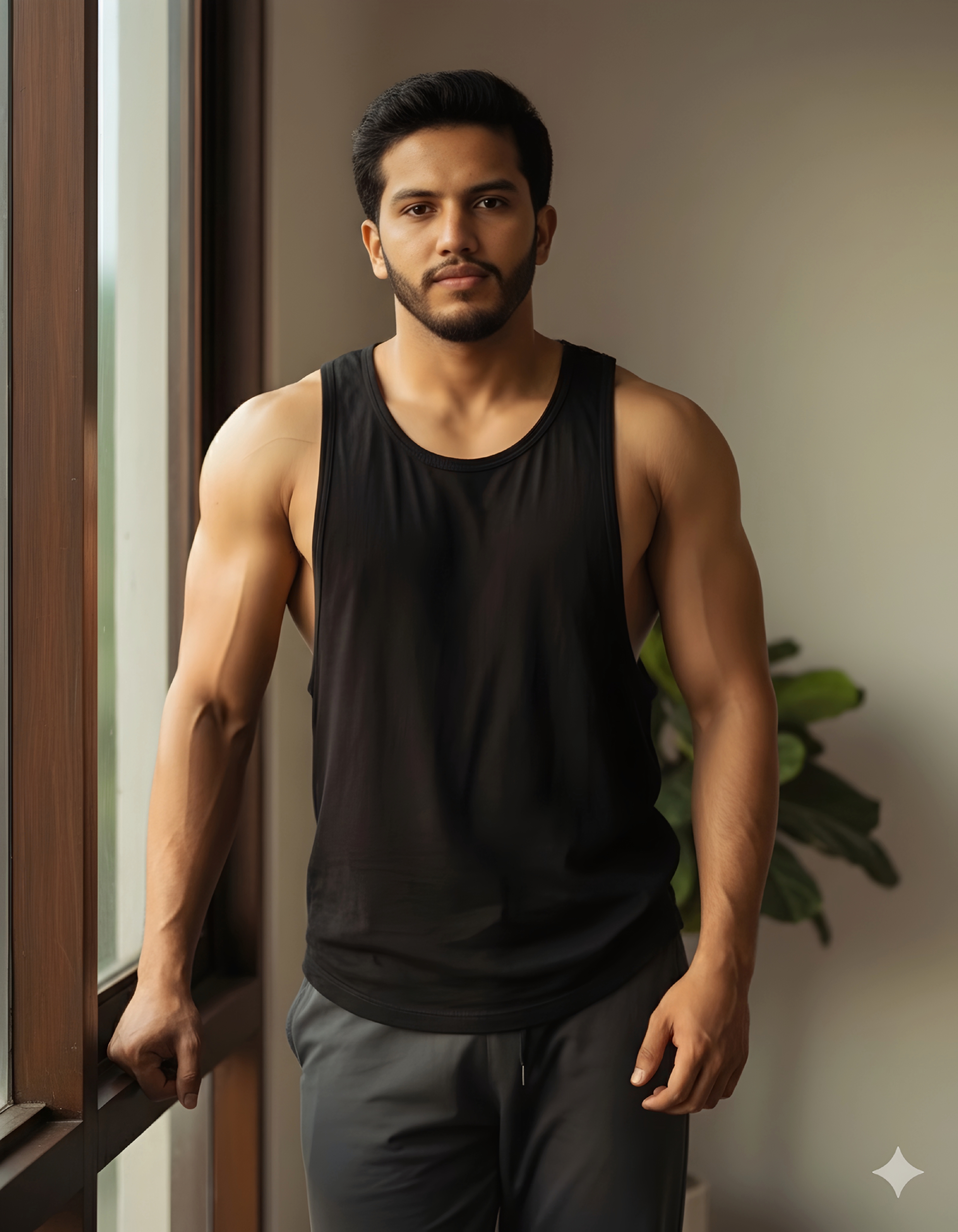 Lean, muscular young man